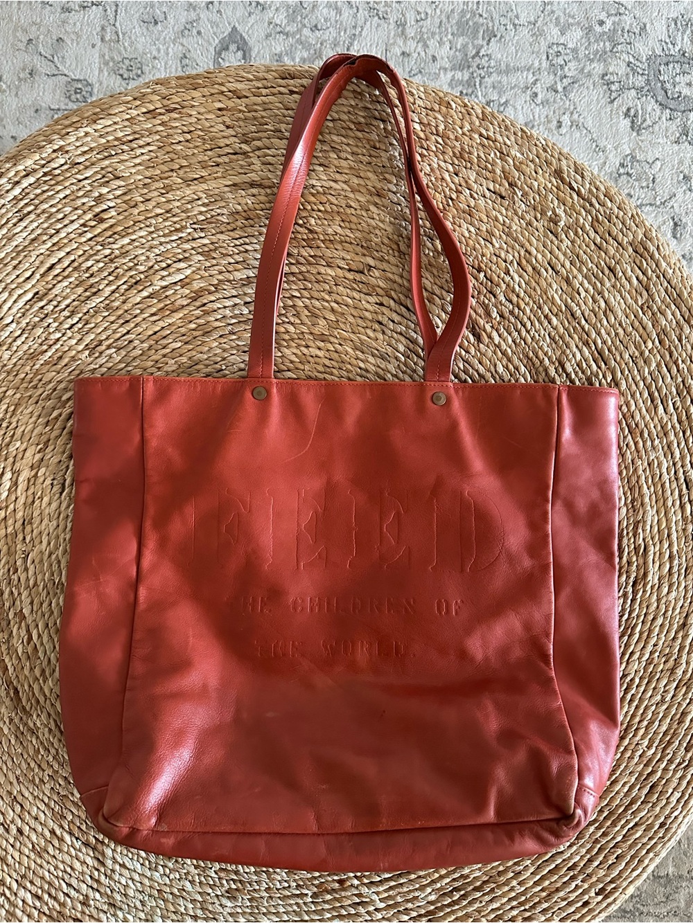 FEED Project leather tote bag